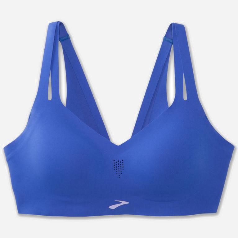 Brooks Dare Strappy Womens Sports Running Bra - Bluetiful - Philippines (247853FRN)